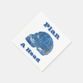 Plan A Kopf Humorisches Konzept Serviette (Ecke)