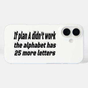 Plan A Motivationszitat iPhone 16 Hülle