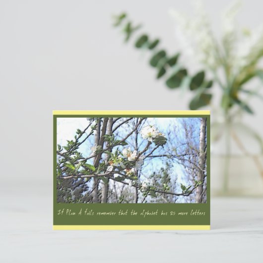 Plan A Postkarte (Stehend Vorderseite)