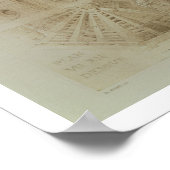 Plan, Abschnitt und Höhe der Kathedrale von Floren Poster (Ecke)