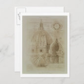 Plan, Abschnitt und Höhe der Kathedrale von Floren Postkarte (Vorne/Hinten)