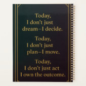 “PLAN. ACT. OWN.” A Spirit-Wired™ Planner Planer (Rückseite)