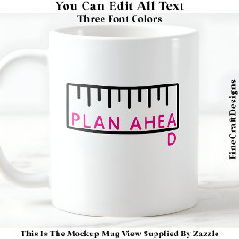 Plan Ahead Humour Maßnahme zweimal 2064 Zitat Kaffeetasse