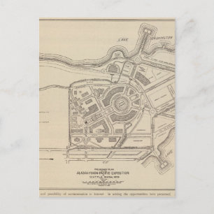 Plan, Alaska Yukon Pacific Exposition, Seattle Postkarte