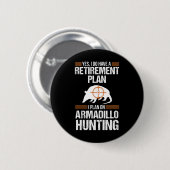 Plan Armadillo Possum Jagd Hun Button (Vorne & Hinten)
