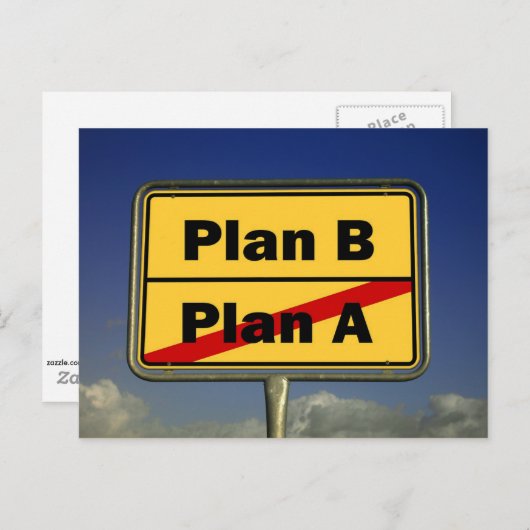 Plan B Postkarte (Vorne/Hinten)