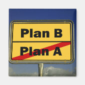 Plan B Postkarte Magnet (Vorne)