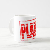 „Plan B“ Stempel-Effekt Kaffeetasse (Vorderseite Links)