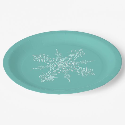 Plan B: Verstecktes Wort Pappteller (Schrägansicht)