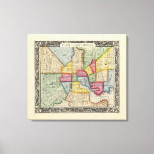 Plan Baltimore Leinwanddruck