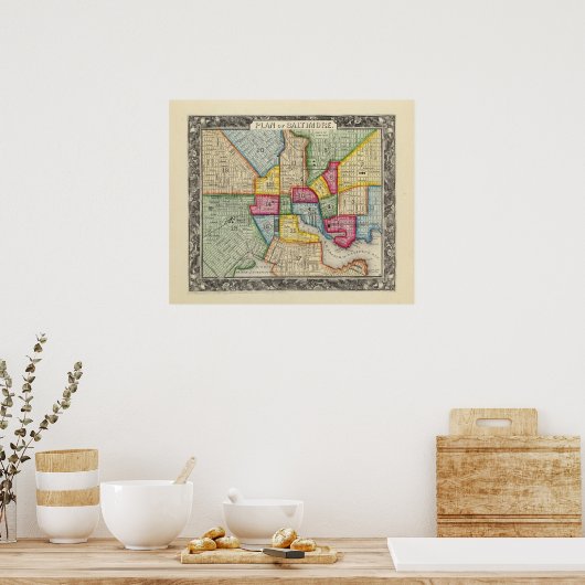 Plan Baltimore Poster (Küche)