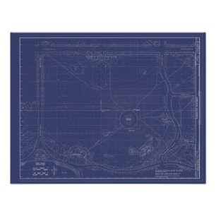 Plan Blueprints für das Vintage Washington Monumen Fotodruck