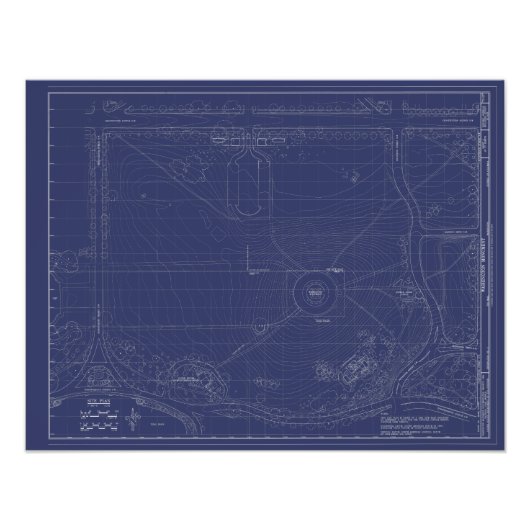 Plan Blueprints für das Vintage Washington Monumen Fotodruck (Vorne)