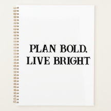Plan Bold Live Hright Motivierend Women's Planner