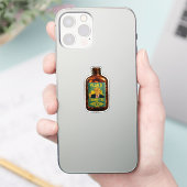 Plan D Trump-Tec Retro Flaschen Parodie Aufkleber (Telefon)