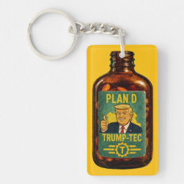 Plan D Trump-Tec Retro Flaschen Parodie Schlüsselanhänger