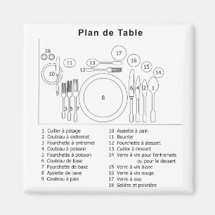 Plan De Table French Magnet