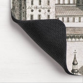 Plan der Benediktiner-Abtei des Heiligen-Riquier Mousepad (Ecke)