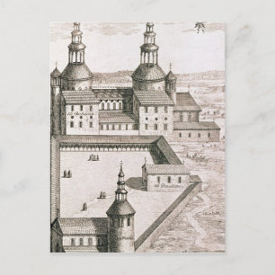 Plan der Benediktiner Abtei von Saint-Riquier Postkarte