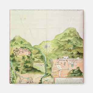 Plan der Bergwerke von Oaxaca, Mexiko, 1785-87 Magnet