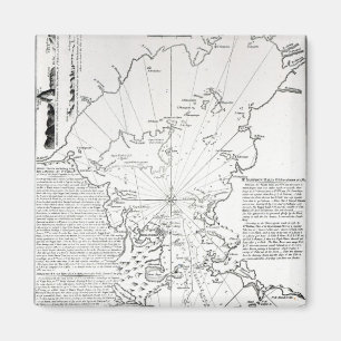 Plan der Bucht und des Hafens von Rio de Janeiro Magnet