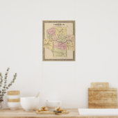 Plan der Firma Lamoille in Vermont Poster (Küche)