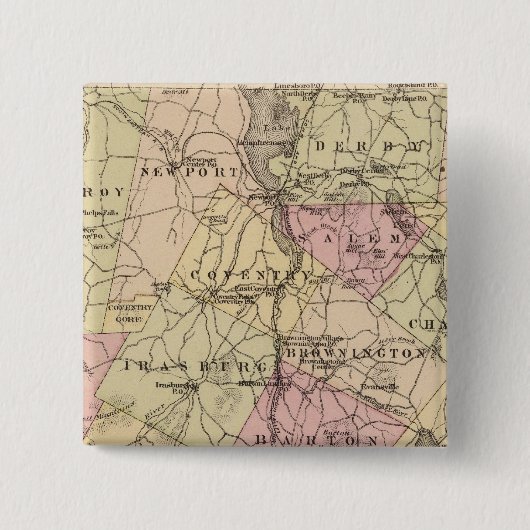 Plan der Firma Orleans in Vermont Button (Vorderseite)