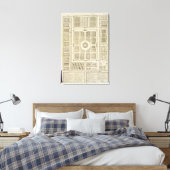 Plan der Gemüsegärten des Königs in Versailles Leinwanddruck (Insitu (Schlafzimmer))