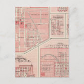 Plan der grünen Burg, Putnam Co mit Bloomington Postkarte (Vorderseite)