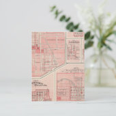 Plan der grünen Burg, Putnam Co mit Bloomington Postkarte (Stehend Vorderseite)