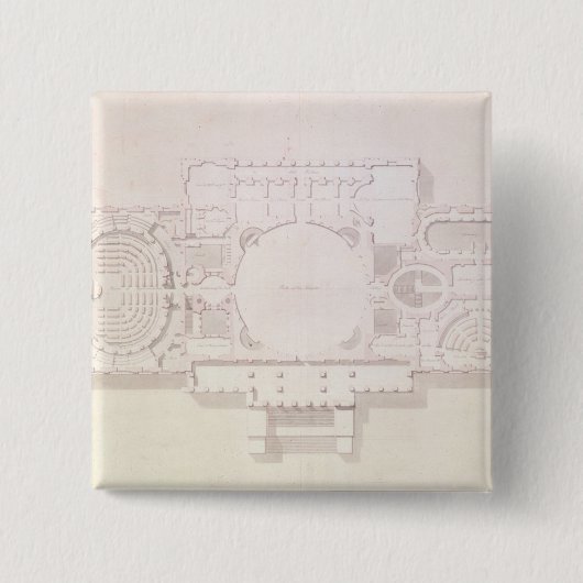 Plan der Hauptgeschichte der Hauptstadt, Button (Vorderseite)