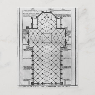 Plan der Kathedrale von Mailand Postkarte