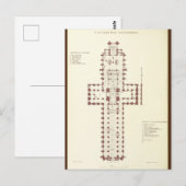 Plan der Kathedrale von Winchester Postkarte (Vorne/Hinten)