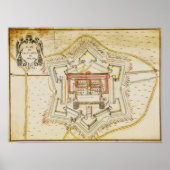 Plan der Mailänder Zitadelle Poster (Vorne)