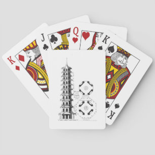 Plan der Pagoda in Kew, von 'Jardins Anglo-Chi Spielkarten