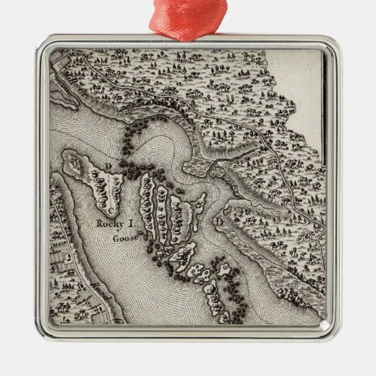 Plan der Rapids oder der Fälle des Ohios Ornament Aus Metall (Vorne)