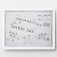 Plan der Schlacht von Cape St. Vincent, 14. Febru