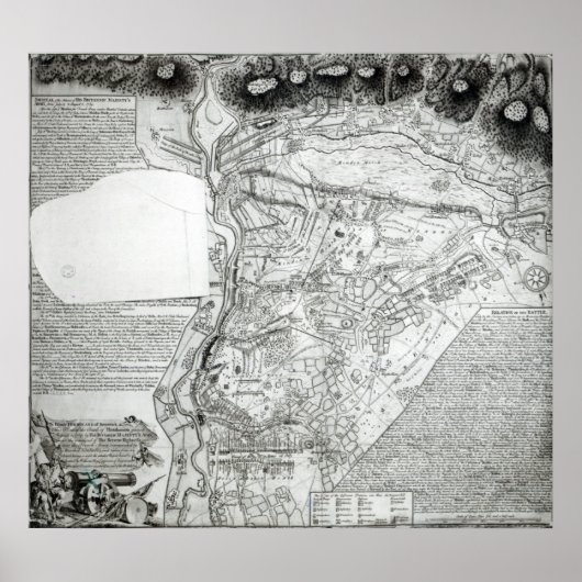 Plan der Schlacht von Minden Poster (Vorne)