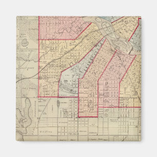 Plan der Stadt Minneapolis und Umgebung Magnet