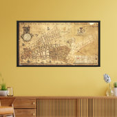 Plan der Stadt New York Karte (1755) Leinwanddruck (Insitu (Wohnzimmer))