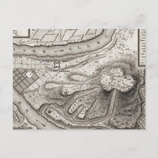 Plan der Stadt Pittsburg Postkarte (Vorderseite)