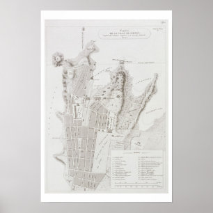 Plan der Stadt Sydney, von 'Voyage Autour du Poster