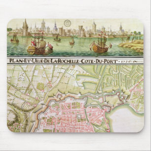 Plan der Stadt von La Rochelle, 1736 Mousepad