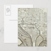 Plan der Stadt Washington Postkarte (Vorne/Hinten)