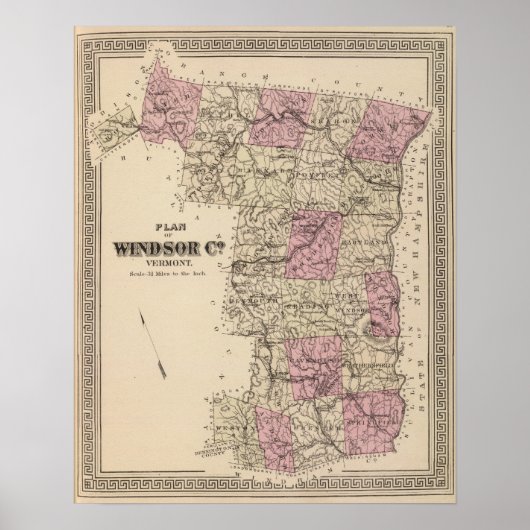 Plan der Windsor Company in Vermont Poster (Vorne)