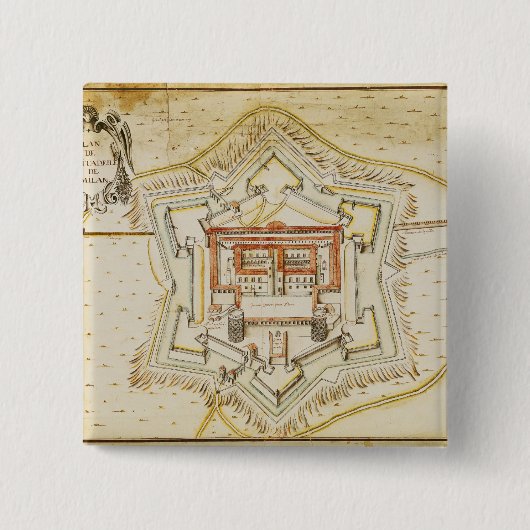 Plan der Zitadelle von Mailand Button (Vorderseite)