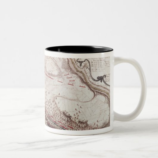 Plan des Auftrages des Kampfes von Coutras Zweifarbige Tasse (Rechts)