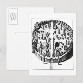 Plan des botanischen Gartens an der Universität Postkarte (Vorne/Hinten)