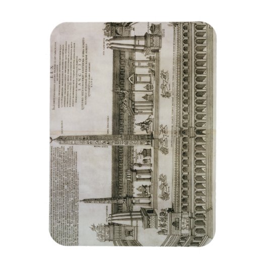 Plan des Circus Maximus, Rom, graviert durch Magnet (Vertikal)