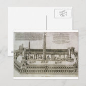 Plan des Circus Maximus, Rom, graviert durch Postkarte (Vorne/Hinten)